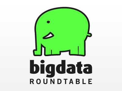 BigData Roundtable: Logo Design big bigdata comic data elephant green roundtable