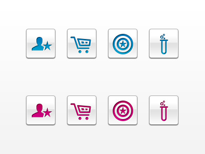 Shiny icons for metrigo website