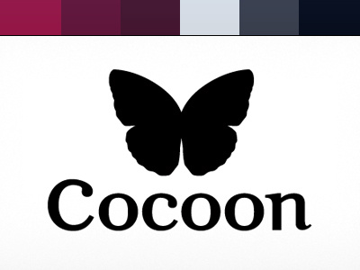 Dribbble cut cocoon logo