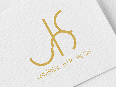 "uhs" Hair Salon Minimal Logo