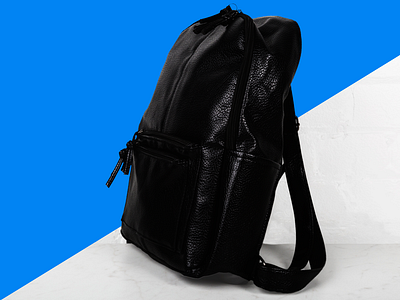 black fashion backpack | Product Background Remove Clipping Path