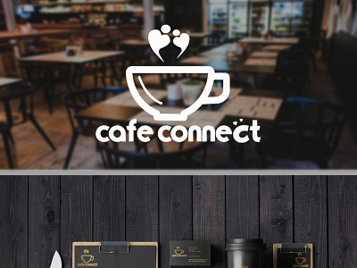 cafe connect logo presentation brand identity brand identity mockup cafe branding cafe logo coffee logo coffee lover illustrator logo logo design logo design branding logo mockup logo portfolio logo presentation logodesign logotype resturant logo stationary design vector