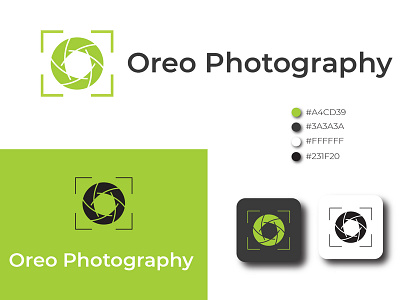 Oreo Photography Logo Template amateur blog branding camera camera logo camera shutter dark room design development digital family film flash focus illustration lens logo vector