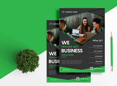 Corporate Business Flyer Template leaflet vector