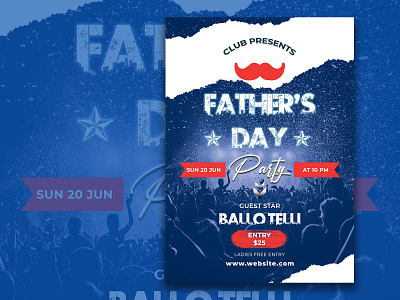 Father's Day Special Party Flyer Template