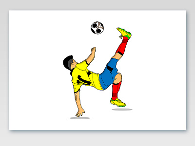 Bicycle Kick Football Soccer Vector Art by Abdur Rahman Isty on Dribbble