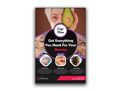 Beauty Spa Hair Look Flyer Template free Download