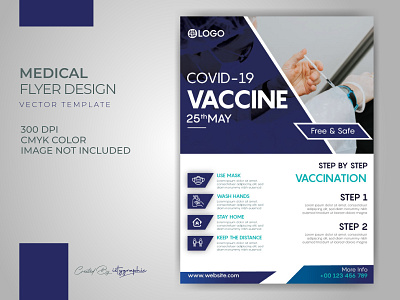 Covid Vaccine Medical Flyer Template Download magazine