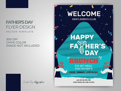 Fathers Day Party Flyer Template Download poster