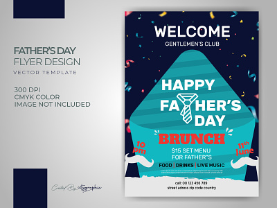 Fathers Day Party Flyer Template Download