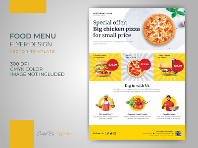 Food Restaurant Menu Flyer Template Download