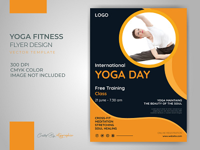 Yoga Fitness Health Flyer Template Design Download advertisement business creative fitness flyer flyer template design gym health jumba lotus mandala modern print spa sports template yoga