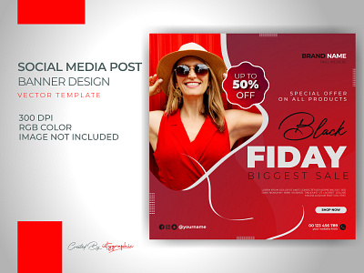 Black Friday Fashion Sale Banner Post Template Download business