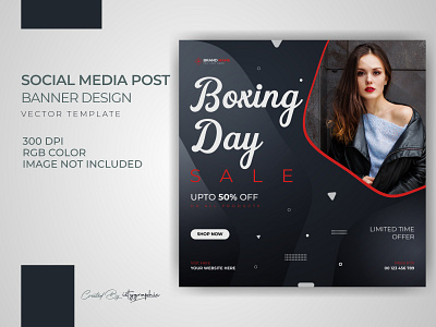 Fashion Sale Boxing Day Offer Banner Post Template Download