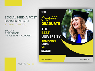 Graduation Celebration Banner Post Template Download