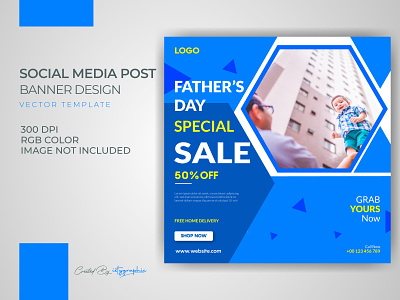 Father's Day Special Sale Banner Post Template Download