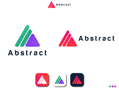 Abstract logo design - A letter modern minimalist logo