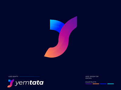 Yemtata Modern Logo - Brand Identity - Y letter logo design abstract logo app logo brand identity branding business company creative flat logo graphic design icon logo design logo trends 2021 logos logotype minimal minimalist logo modern logo professional t logo y letter logo