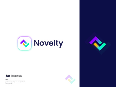 Novelty Modern Logo Design - Negative Space Logo - N Letter Logo