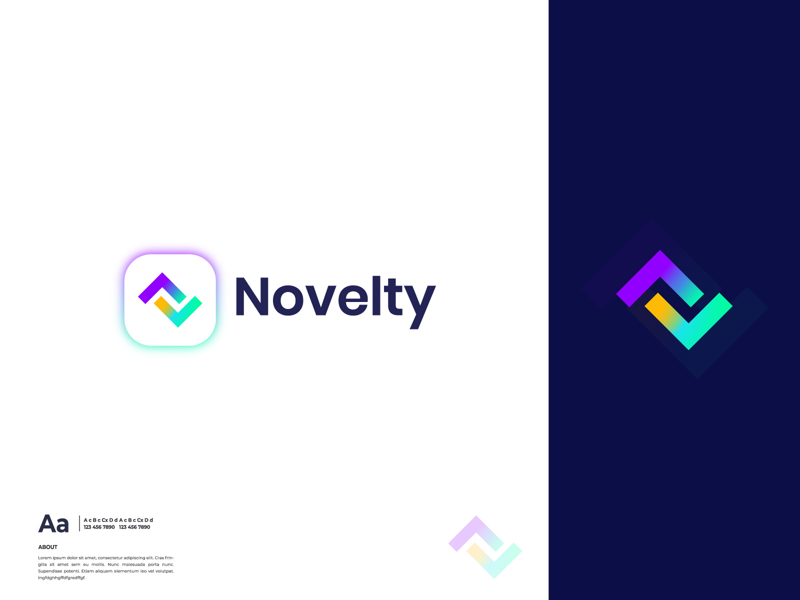 Novelty Modern Logo Design Negative Space Logo N Letter Logo by