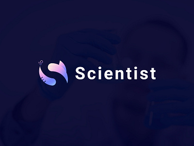 Scientist Modern Logo Design, S Letter Logo, Negativespace Logo