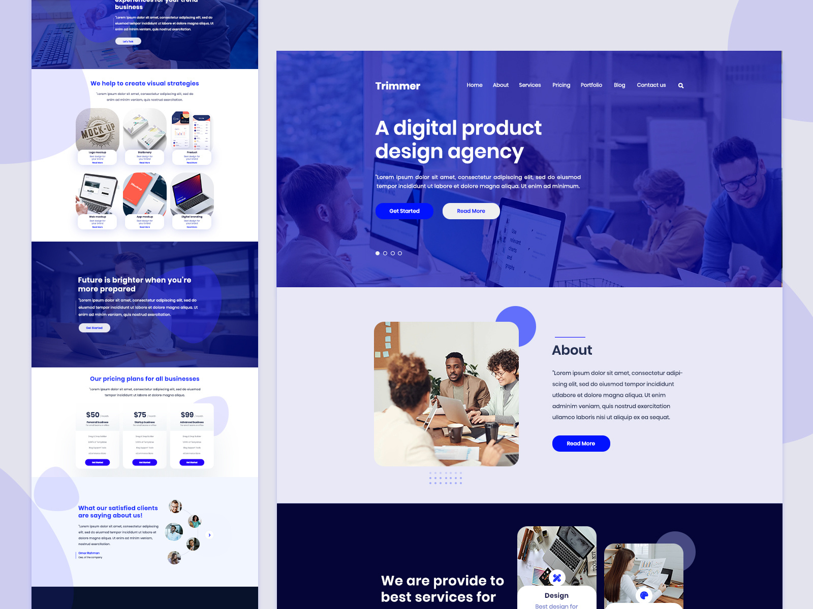 Digital Agency Landing Page Design, Ui Design, Web Design By Omor 