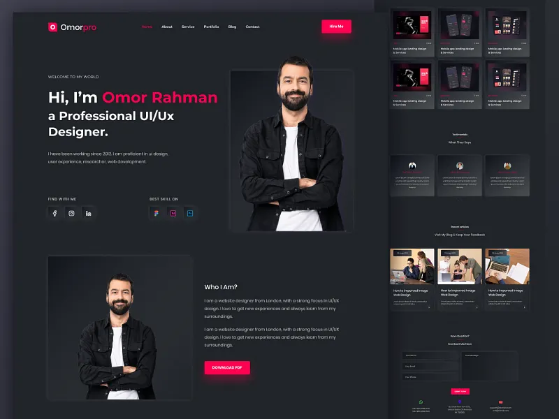 Personal Portfolio Website designs, themes, templates and downloadable ...
