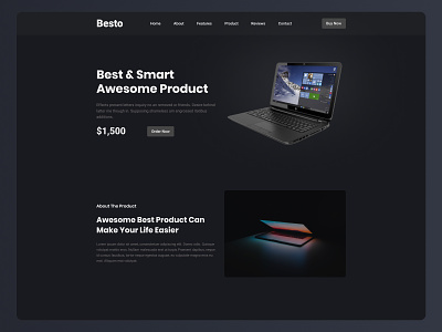 product design: home page