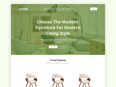 Furniture Landing Page Web Header