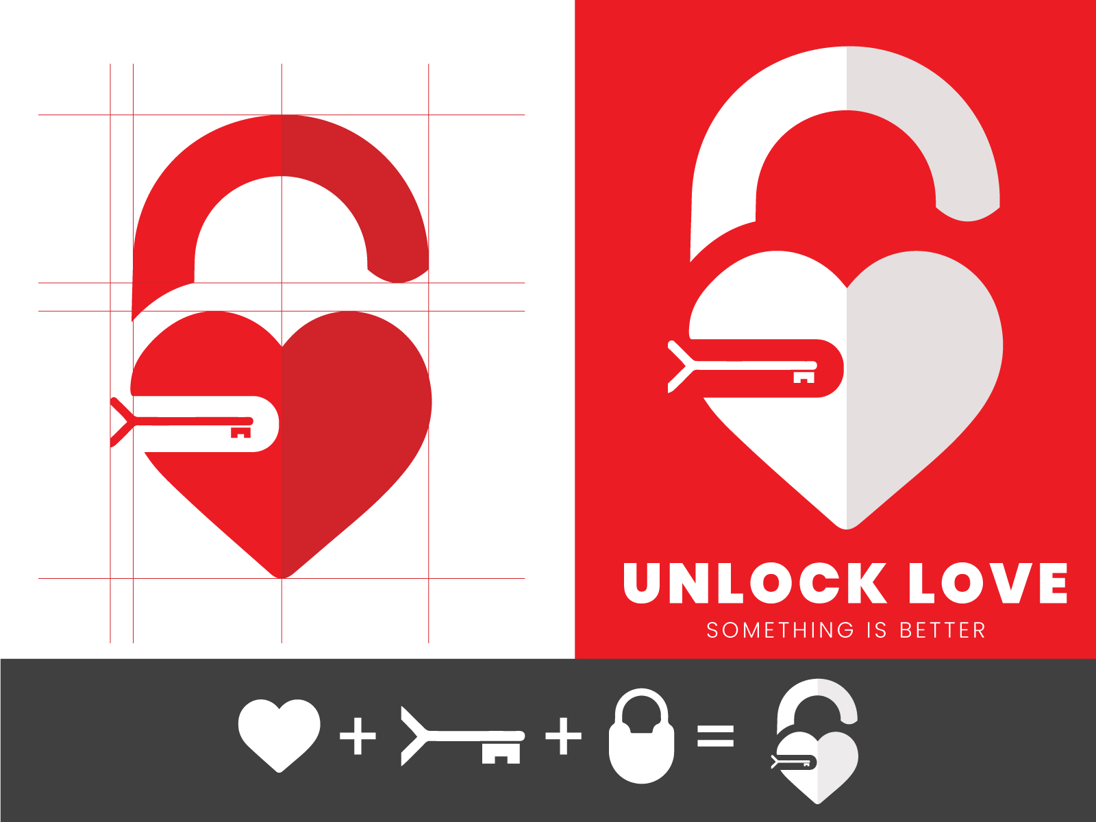 Unlock Love Logo design by Amir Hossen on Dribbble