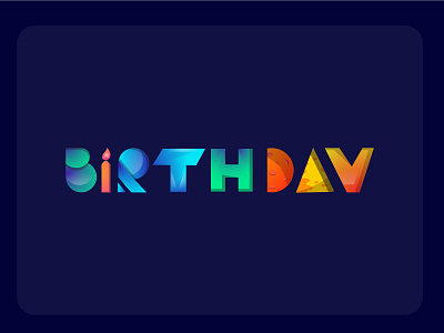 Birthday logo ‍wordmark/lettermark logo