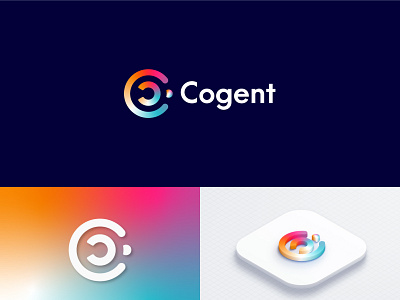 Cogent-C Letter Logo app brand design brand identity branding c letter logo design gradient icon gradient logo icon illustration logo minimal modern logo