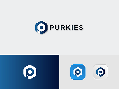 Purkies-P letter logo