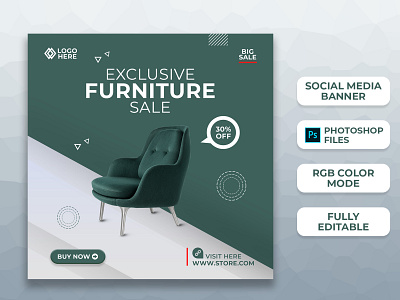 Furniture Social Media Post Template I Ad Banner ad banner banner banner ad banner design brand design branding facebook ads furniture furniture banner instagram banner instagram post instagram stories social media banner social media design social media post web banner