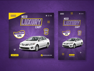 Car Social Media Post Templates I Social Media Banner