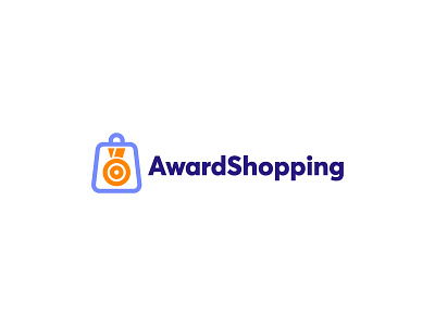AwardShopping Logo award brand design brand identity branding discount e commerce gift minimal modern logo shopping logo