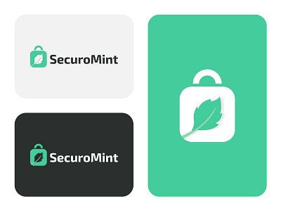 SecuroMint- NFT Marketplace Logo brand design brand identity branding logo minimal mint logo modern logo nft nft art nft marketplace logo nft security