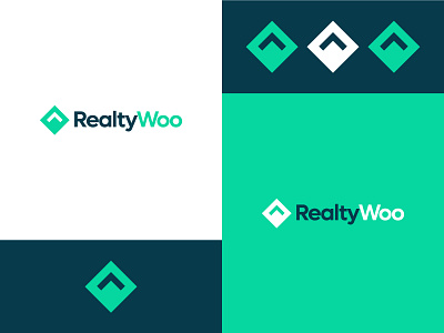RealtyWoo- Real Estate Recruiting Agency Logo agency brand design brand identity branding logo minimal modern logo real estate realty recruitment