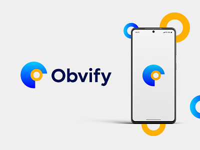 Obvify-Software Company Logo brand design brand identity branding logo minimal modern logo o letter logo software logo tech logo technology