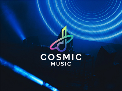 Cosmic Music Logo abstract logo artist brand design brand identity branding cosmic logo minimal modern logo music music company music logo universe logo