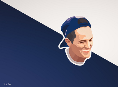 Chandler Bing's (Matthew Perry) Potrait Illustration. design flat illustration lightroom minimal photoshop vector