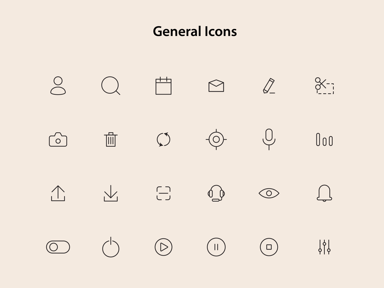 General icons Set by Mohamed Salih Wasif on Dribbble