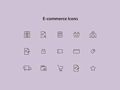 E commerce Icons Set ecommerce app ecommerce icons icondesign icons illustrator online shopping shopping app ui ux