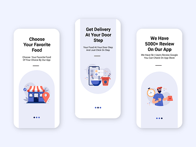 Onboarding Illustration food delivery app illustraion illustrator onboarding ui ui ux