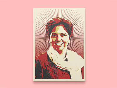 Indra Nooyi - Portrait Illustration illustration portrait portrait art portrait illustration poster poster design