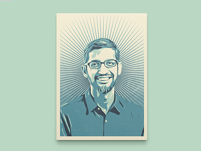 Sundar Pichai - Portrait Illustration illustraion portrait portrait art poster design sundar pichai