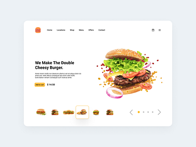 Burger King   Landing page UI