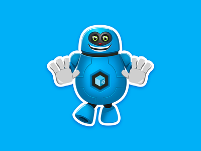 Bytech Mascot blue bytech character design character illustration mascot robot