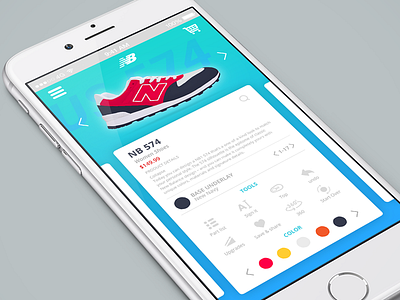 Nb1 Customize Redisign app design mobile redisign shoes ui