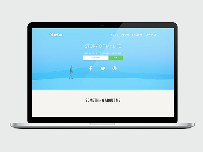 Merlin – OnePage template with Clean design. about blogger clean onepage simple template